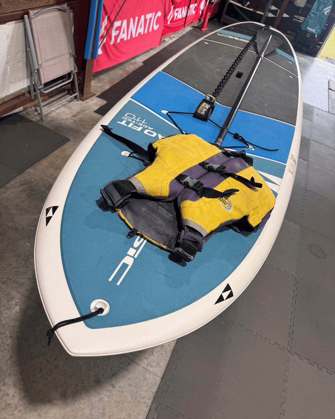 Stand Up Paddleboard Package: SIC Tao Fit 11'0 AT + Adjustable Paddle, Life Vest &amp; Leash