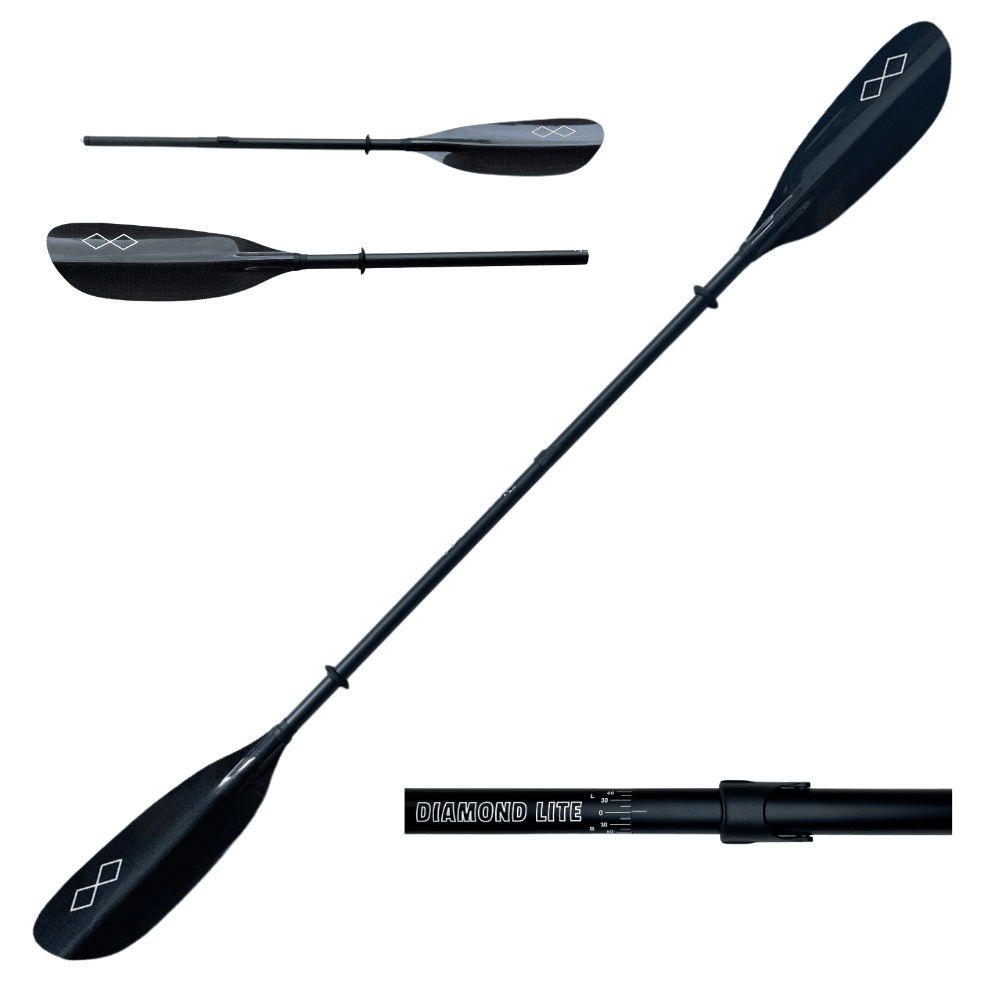 Leverlock Adjustable Kayak Paddle with Carbon Shaft and Blades